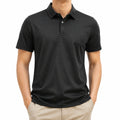 Polo de hombre talla L negro de manga corta estilo casual